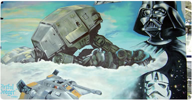 The Artful Dodger paints for SCI-FI-LONDON